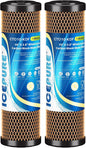 ICEPURE 1 Micron 2.5" x 10" Whole House Water Filter Coconut Shell Activated by ICEPURE