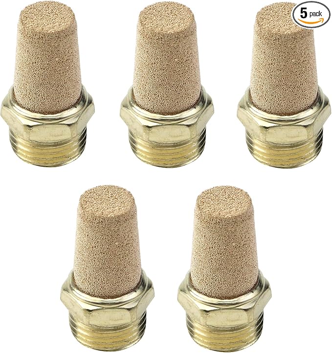 5PCS Exhaust Silencer 1/2" Exhaust Muffler Air Line Fitting by Mewutal