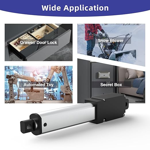 2 Inch 4.5lbs Mini Stroke 12V 4.5lbs Electric Linear Actuator 1.2"/sec Linear Motion Actuator with Brackets for Cabinets, Robotics, Home Automation, Window Opener(20N, 50mm)