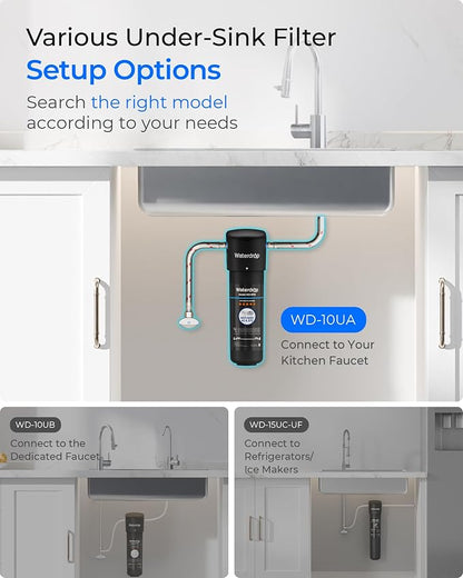 Waterdrop 10UA Under Sink Water Filter System, Bad Taste & Odor, Under Counter - Image 6