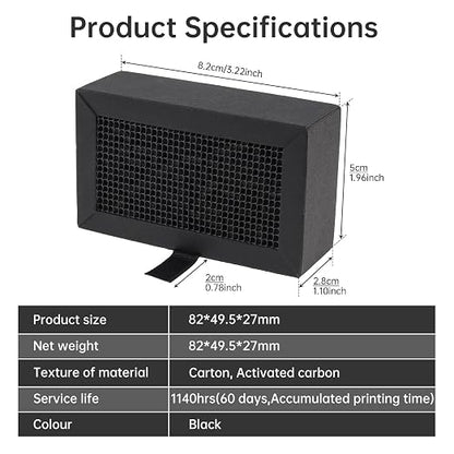 2Pcs 3D Printer Activated Carbon Air Filter Cartridge Fit - Image 2