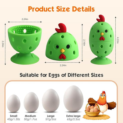 Egg Brush Cleaner, Egg Cleaner for Fresh Eggs, Cute Chick Shaped Egg Wash and - Image 2