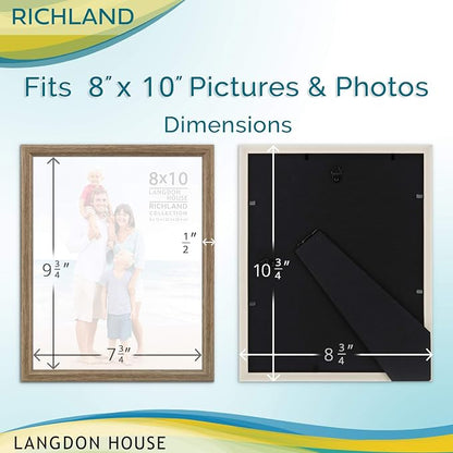 Langdon House 8x10 Picture Frames Contemporary Style Wood-Like Photo Frames - Image 2