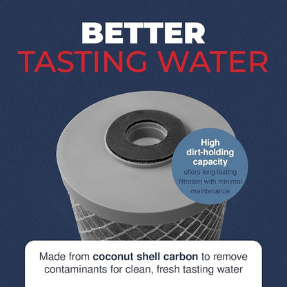 American Made, 5 Micron 2.5" x 10" Whole House CTO Carbon Sediment Water Filter - Image 4