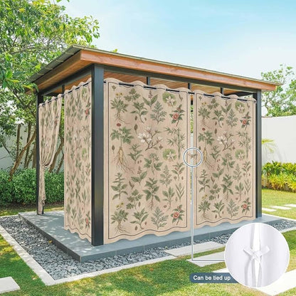 Vintage Outdoor Curtains for Patio Grass Herbal Botanical Garden Plants - Image 7