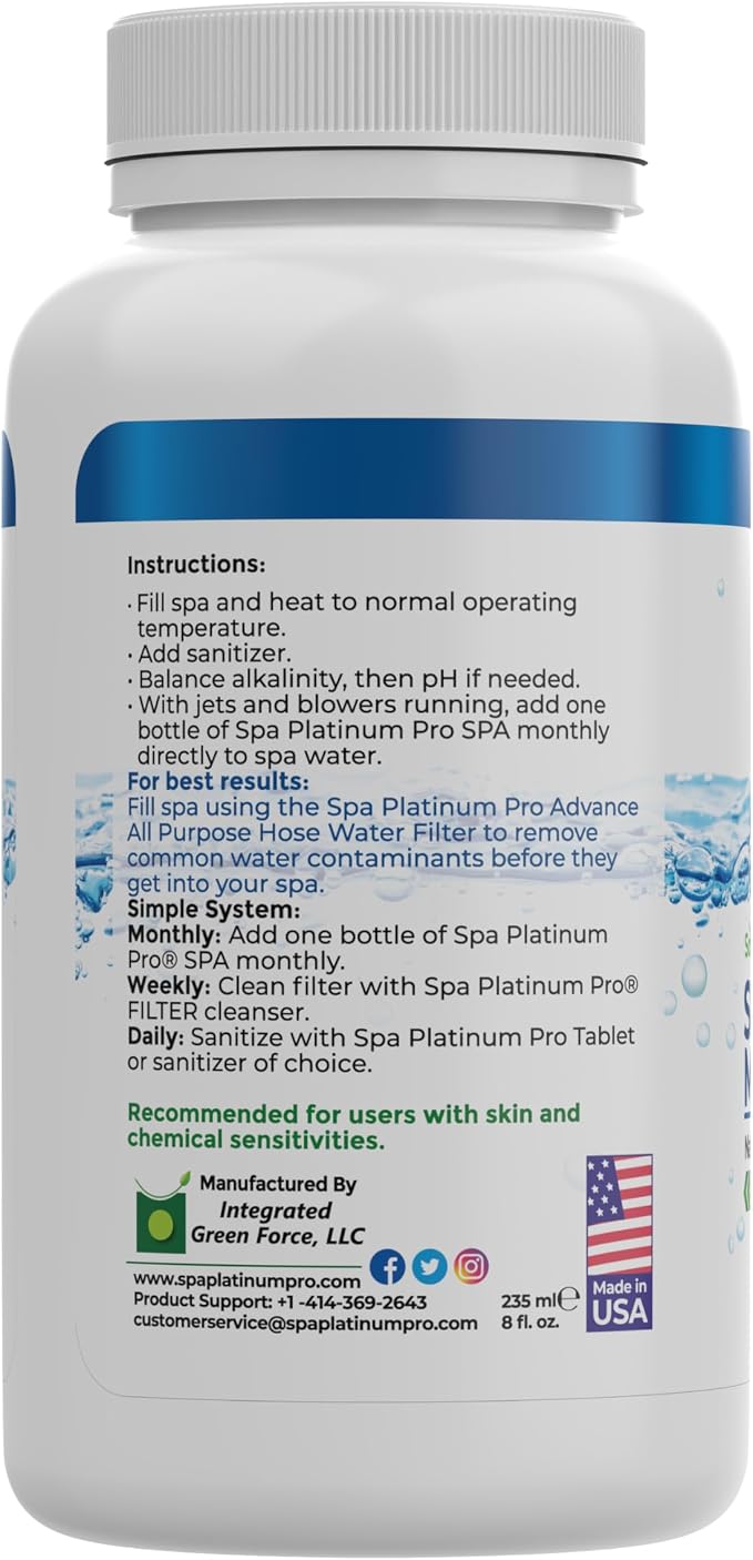 Spa Platinum Pro Natural Hot Tub Treatment – Fast Acting Cloudy Water Solution - Image 7