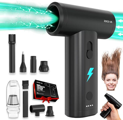 2025 Upgraded Metal Compressed Air Duster and Vacuum Cleaner 8-in1 Replaced Can by JOCOUS
