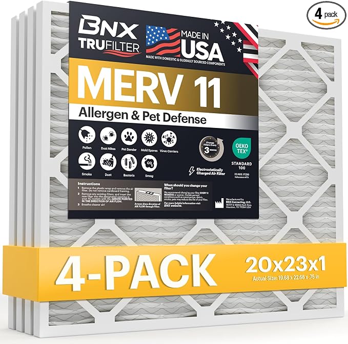 BNX TruFilter 20x23x1 Air Filter MERV 11 by BNX