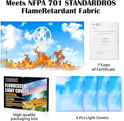 4 Pcs Fluorescent Light Covers - Image 2