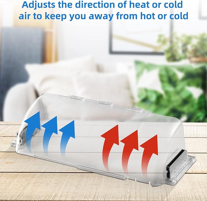 4 Pack Adjustable Air Vent Deflector, 9”-15” Transparent Deflector - Image 4