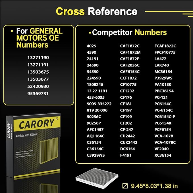 Cabin Air Filter w/Activated Carbon - Image 3