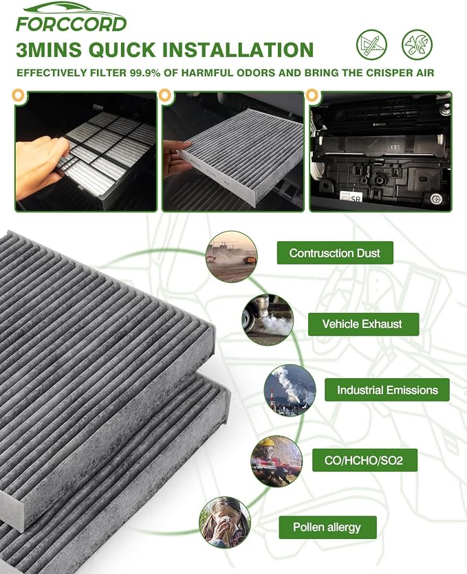 2-Pack HEPA Cabin Air Filter CF10381 Fits - Image 6