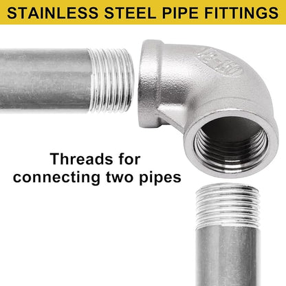 2Pcs 304 Stainless Steel 90 Degree Elbow 1/2" NPT Female x 1/2" NPT Female - Image 6