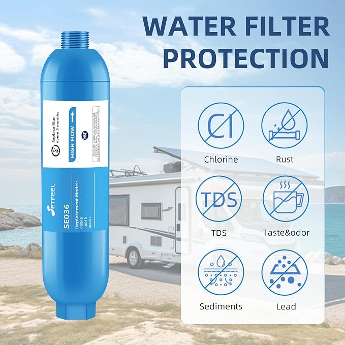 RV Inline Hose Water Filter, NSF Certified Camper Water Filter - Image 3