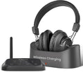 Avantree HT5009 Plus – Wireless TV Headphones for TVs with Optical (TOSLINK) or AUX Audio Output, Clear Voice and Volume Boost, Comfortable Over-Ear Fit, 60H Battery Life, Charging Dock Included