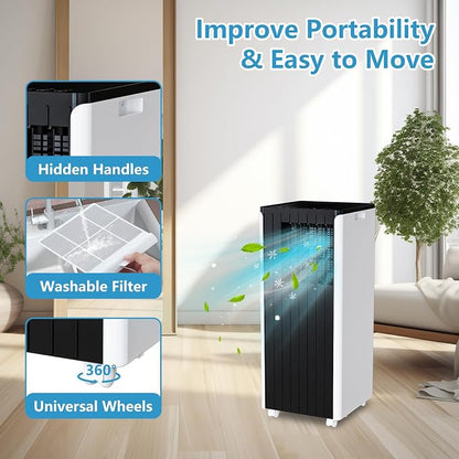 Portable AC Unit with 8000 BTU Cooling, Remote Control & 24-Hour Programmable - Image 3