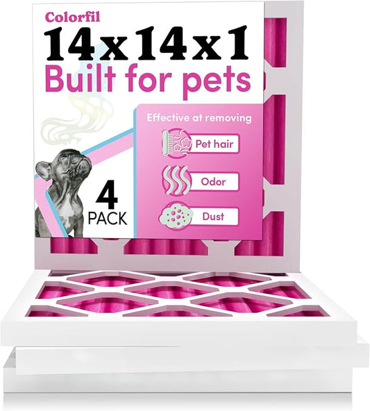 Colorfil 14x14x1 Air Filter | Made in the USA | Color Changing | Remove Cat and by ColorfilAirFilters