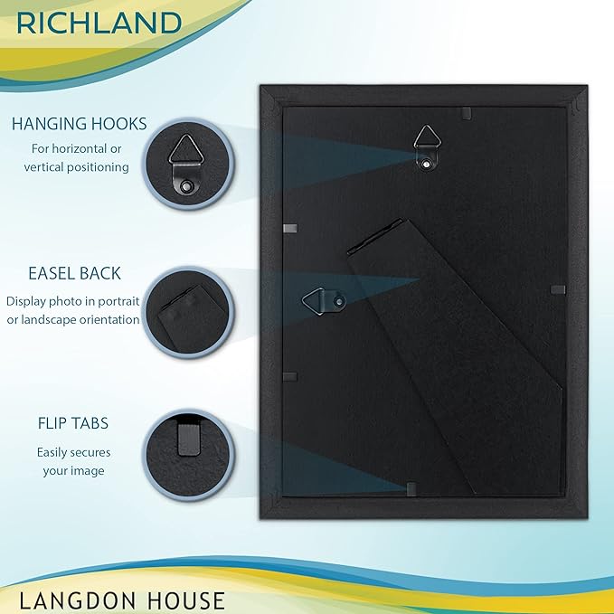 Langdon House 5x7 Picture Frames Set Distinguished Edging - Image 3