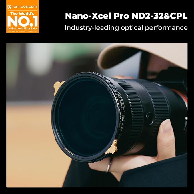 K&F CONCEPT 67mm Variable ND2-32 ND Lens Filter & Circular Polarizing Filter - Image 2