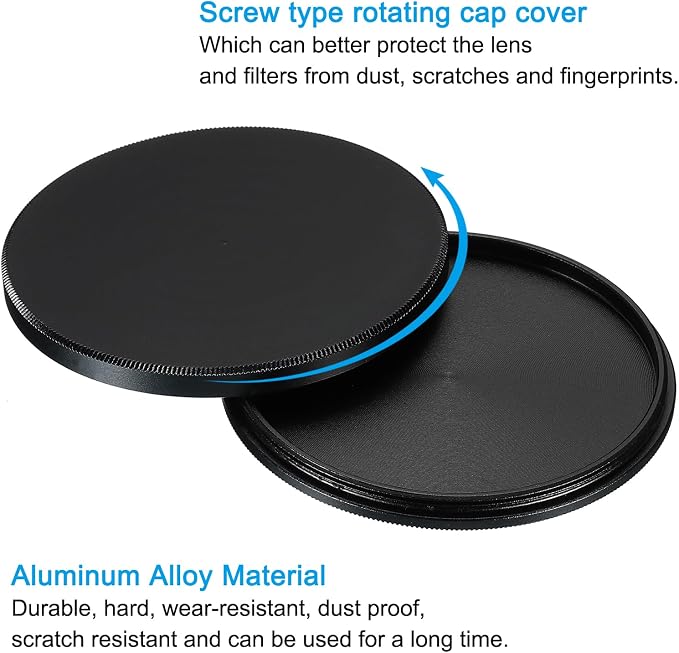 PATIKIL 58mm Lens Cap, Camera Lens Cap Cover Universal Lens Filter Stack Cap - Image 4