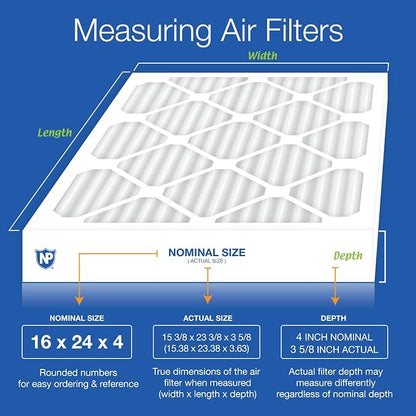 Nordic Pure 16x24x4 Pleated MERV 14 Air Filters 6 Pack - Image 2