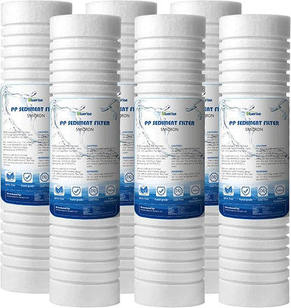 BLUERISE 5 Micron 10" x 2.5" Water Filter Replacement Whole House Sediment Home by Bluerise