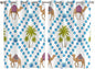 2 Panel Kitchen Cafe Curtains, Camels Palm Trees Sunlight Filtering Nature Air by Hokiten