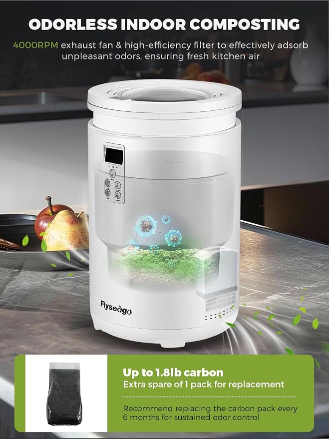 Electric Composter for Kitchen Smart Odorless Countertop Compost Bin Machine - Image 4
