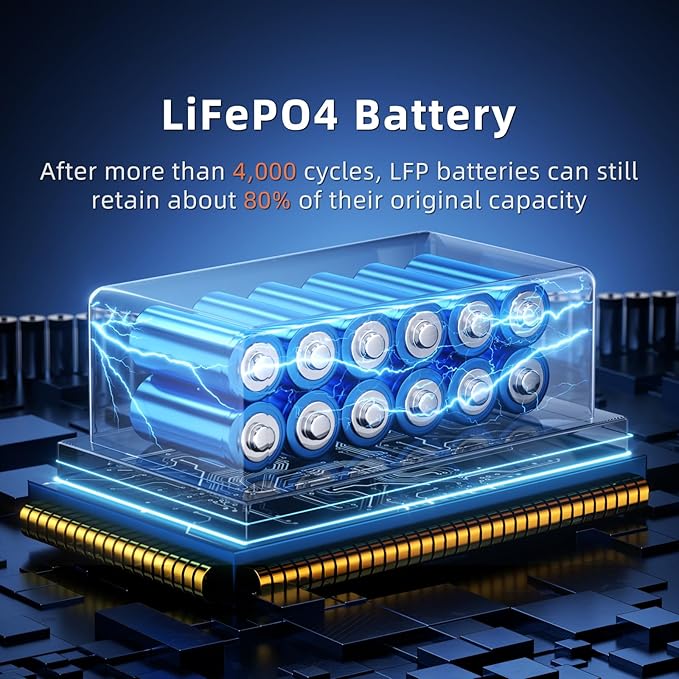IEE SP5000 Solar Generator with 2x400W Solar Panel,120/240V Dual Voltage 5000W(Peak 9000W) 5120Wh LFP Battery Power Station,Fast Charging APP Control for Home Use,Emergencies,RVs.