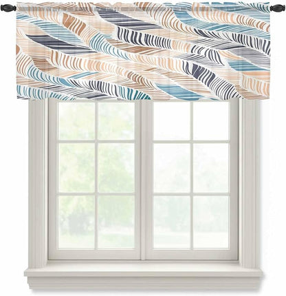 Abstract Stripes Sheer Valance Curtains by Houseown