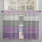 Country Wood Board Gray Purple Window Valance Curtains, Farmhouse Gradient by IDOWMAT