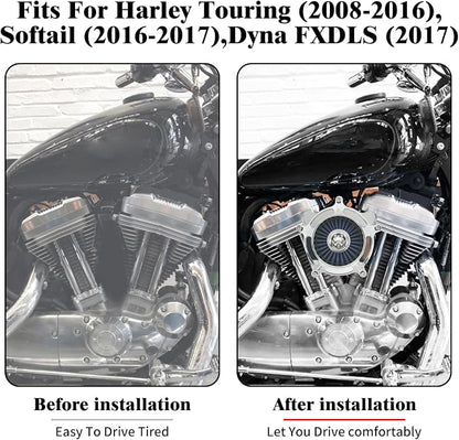 HDBUBALUS Motorcycle Air Filter Air Cleaner Intake System Cleaner Fit - Image 3