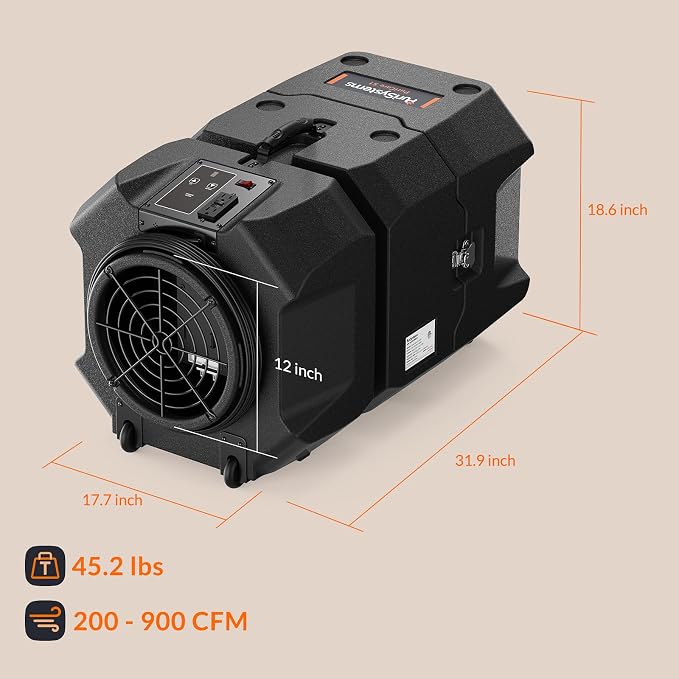 PURISYSTEMS 900 CFM Air Scrubber Commercial, Portable Industrial Air Purifier - Image 9