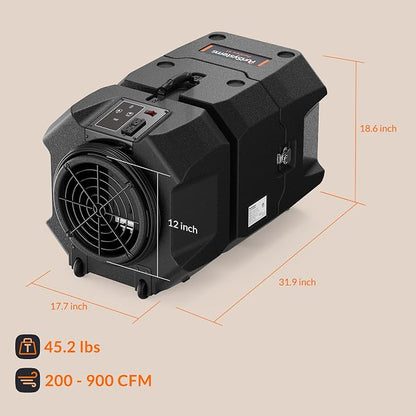 PURISYSTEMS 900 CFM Air Scrubber Commercial, Portable Industrial Air Purifier - Image 9