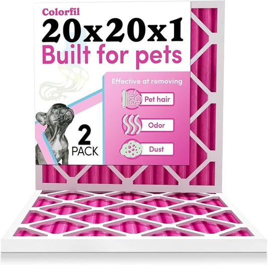 Colorfil 20x20x1 Air Filter | Made in the USA | Color Changing | Remove Cat and by ColorfilAirFilters