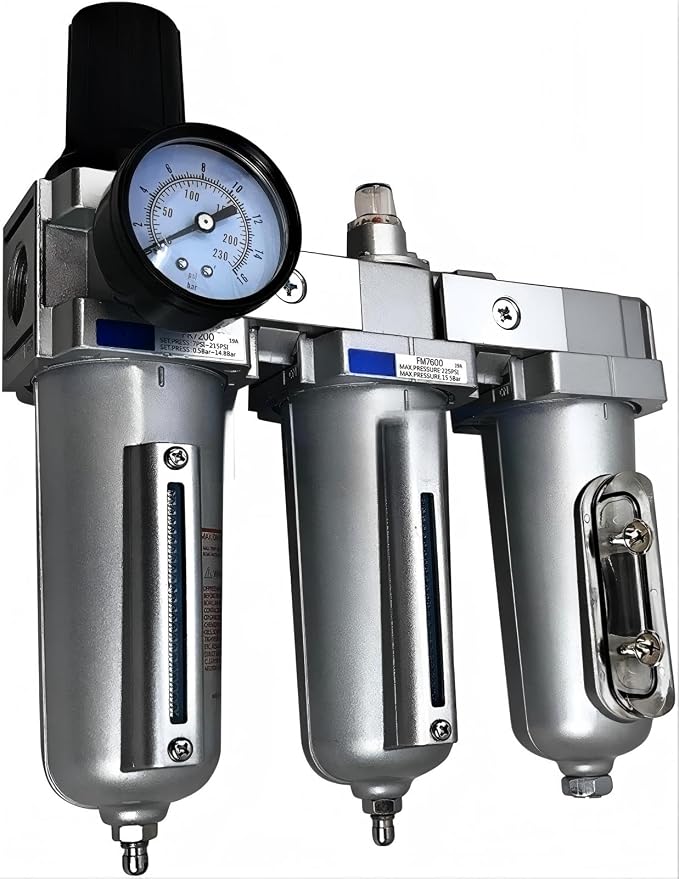 1/2" NPT Heavy Duty Compressed Air Filter Regulator Coalescing Dsiccant Dryer - Image 5