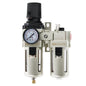 SNS 1/2" NPT Compressed Air Filter Regulator Lubricator Two Units Combo FRL by SNS