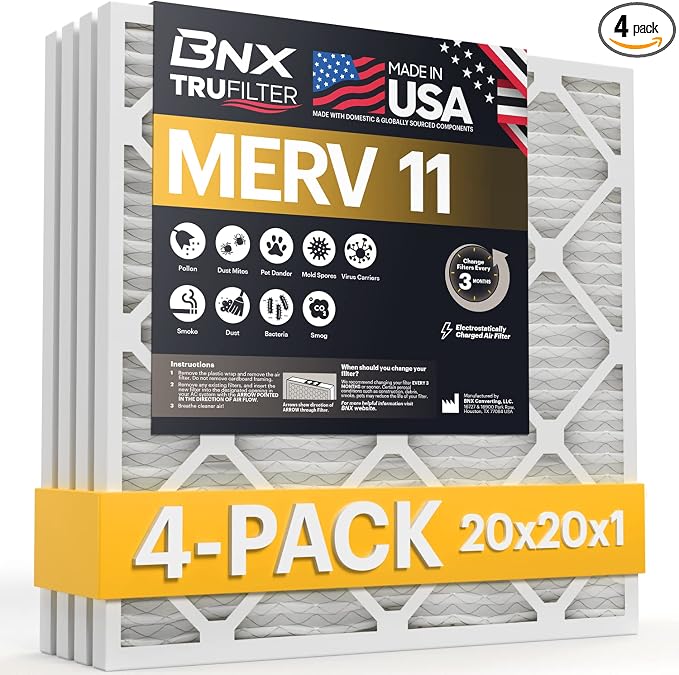 BNX TruFilter 20x20x1 Air Filter MERV 11 by BNX