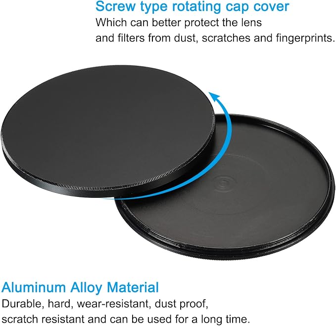 PATIKIL 77mm Lens Cap, Camera Lens Cap Cover Universal Front Metal Lens Filter - Image 4