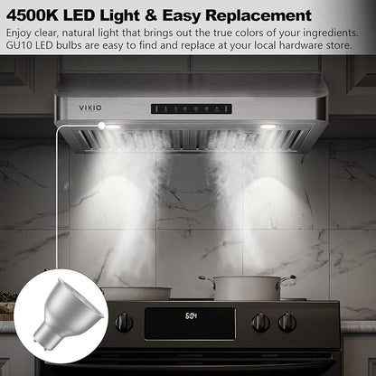 30 Inch Under Cabinet Range Hood, 980CFM Fast Venting Ducted, Kitchen Hood - Image 5