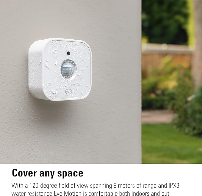 Eve Motion (Matter) 3-Pack – Smart Motion and Light Sensor, IPX3, Automatic Activation of Devices, Future-Proof, Works with Apple Home, Alexa, Google Home, SmartThings, requires Thread Border Router