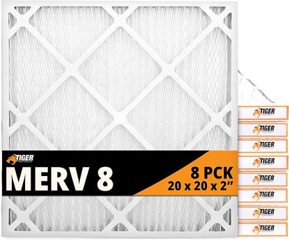 Tiger Tough 20x20x2 Air Filter MERV 8 MPR 600-800, High-Performance Pleated by TIGERTOUGHPRODUCTS