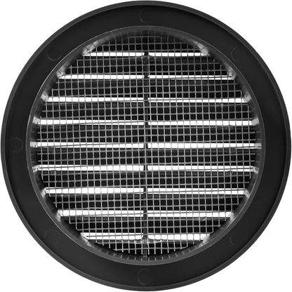 Black 4" Inch Round Ventilation Grille - Image 2