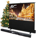 Elite Screens ezCinema 2 Projector Screen, 107-inch 16:9 Manual Floor Pull Up Scissor Backed, Portable Home Theater Office Front Projection + Carrying Bag, US Based Company 2-YEAR WARRANTY, F107XWH2