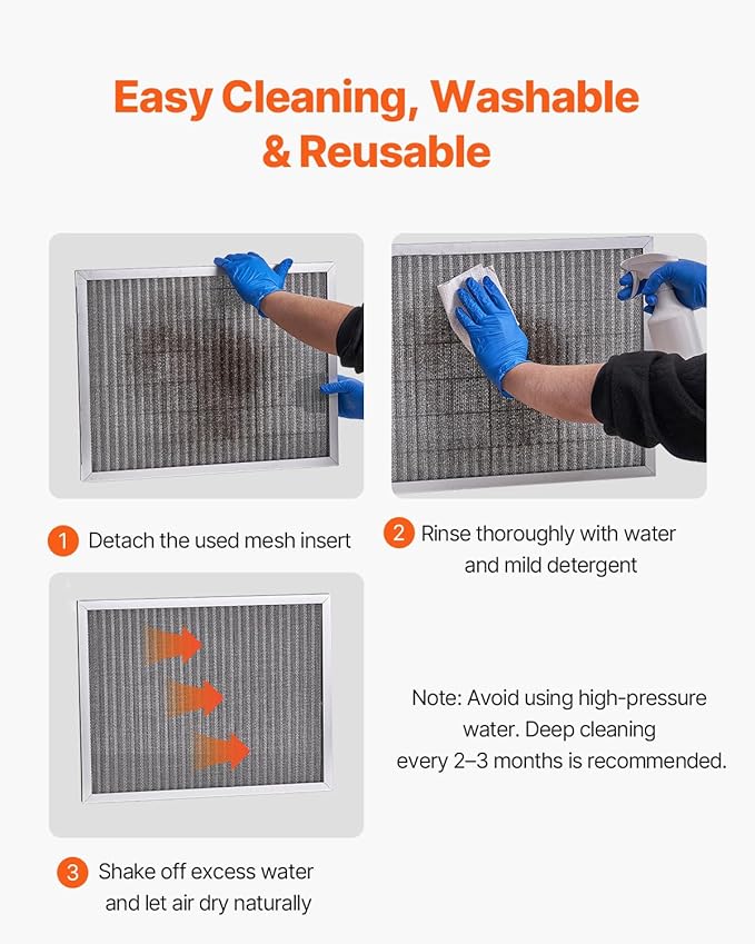 VEVOR 20x25x1 inch Electrostatic Air Filter, AC/HVAC Furnace Filter Washable & - Image 5