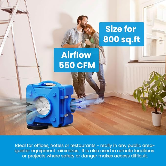 CADPXS Shield-550 Air Scrubber, Negative Machine Airbourne Cleaner HEPA - Image 4