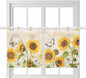 Yellow Sunflowers Kitchen Curtains 36 Inch Length, Small Window Curtains Tab Top by Unknown