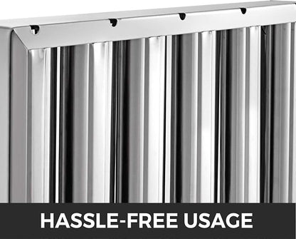 VBENLEM Pack of 6 Hood Filters 19.5W x 15.5H Inch, 430 Stainless Steel 5 - Image 6