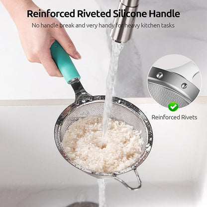 U-Taste Medium Fine Mesh Strainer: 18/8 Stainless Steel 4.73in 30 Mesh Kitchen - Image 4