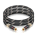 SKW Audiophiles Subwoofer Lock RCA Cable RCA to RCA Multiple Shield with Ultra-high Purity Copper Digital Coaxial Cable for HiFi Systems 6.5ft/2m